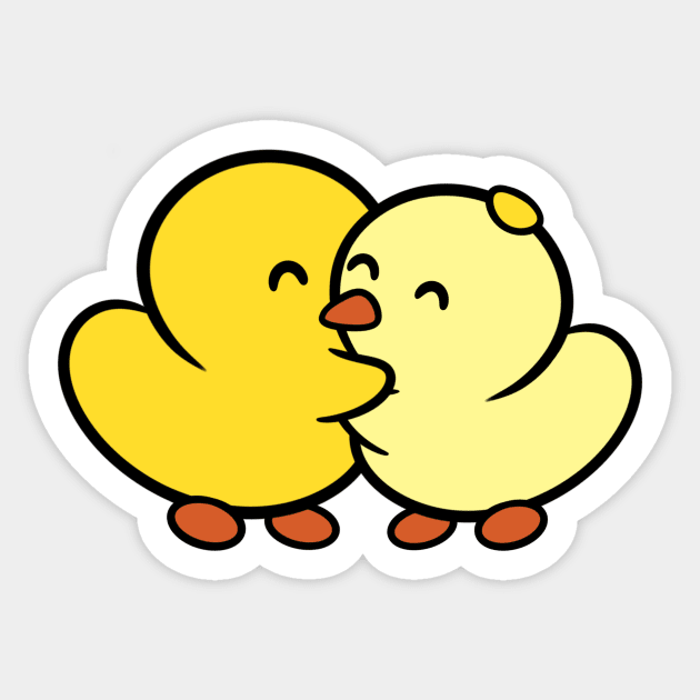 Duck Hug! Sticker by Duckie and Duck